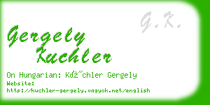 gergely kuchler business card